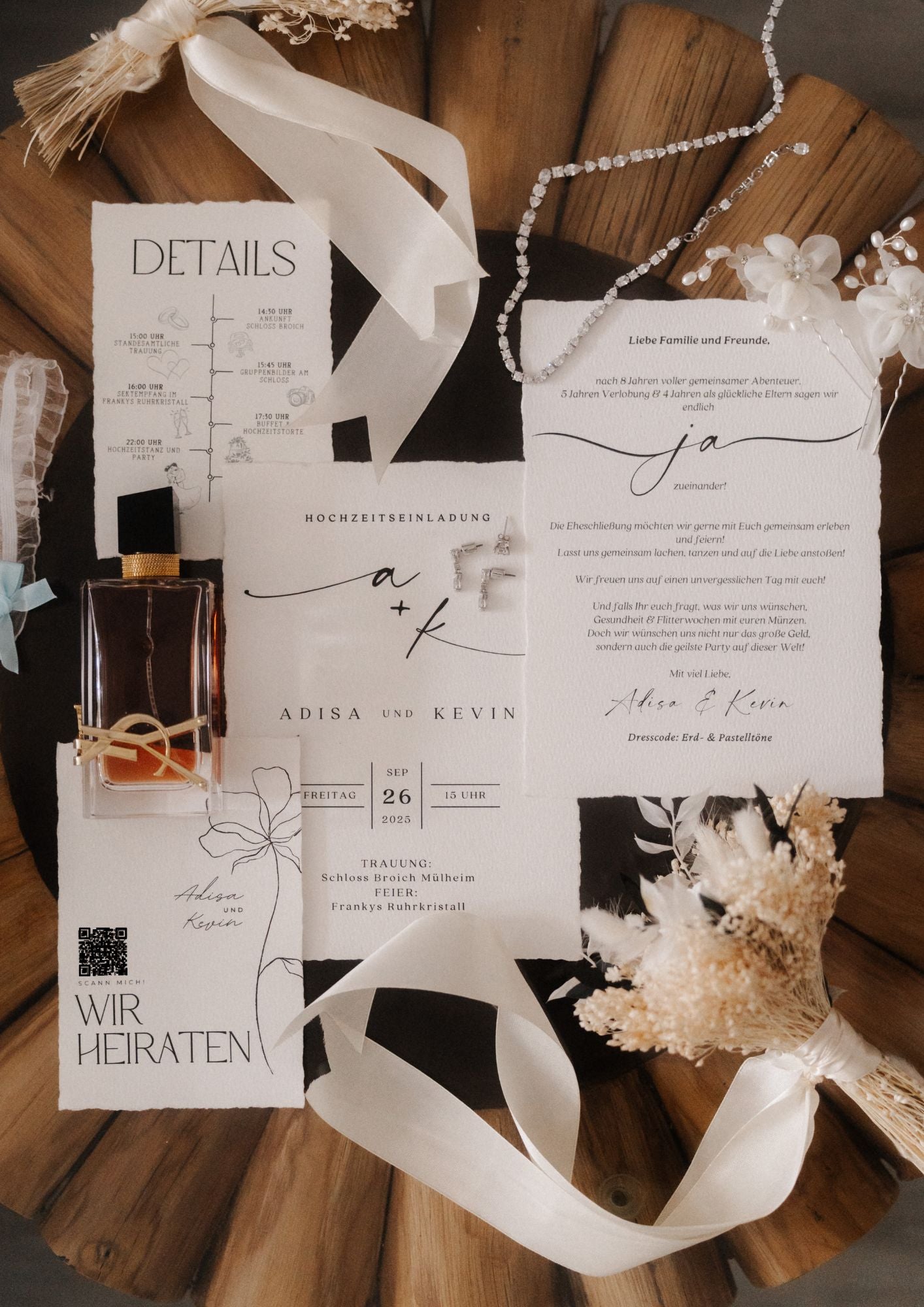 Hochzeitseinladungskarten- Personalisierbar mit deinem Text