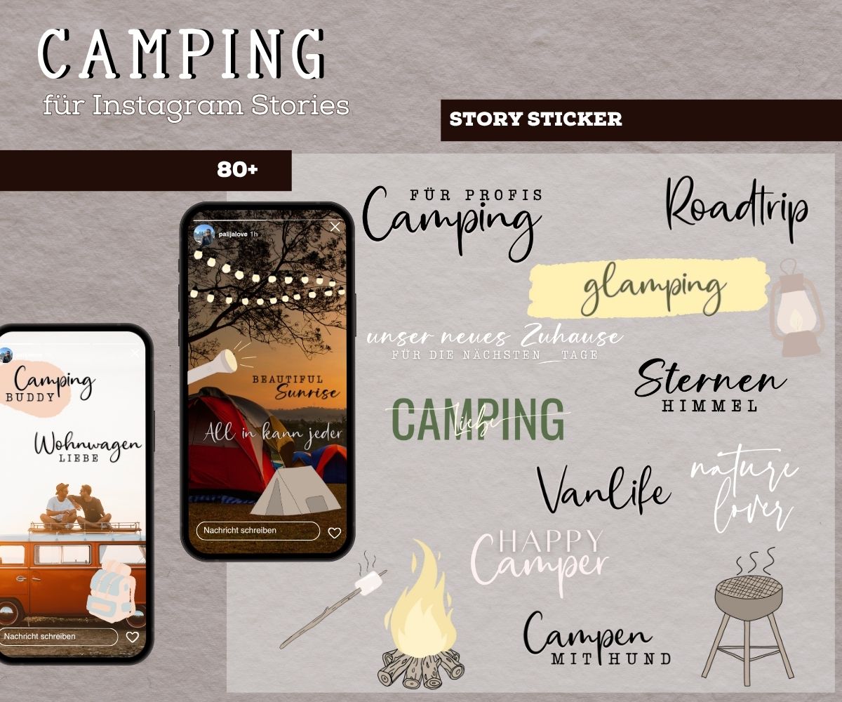 CAMPING | 80+ STORY STICKER