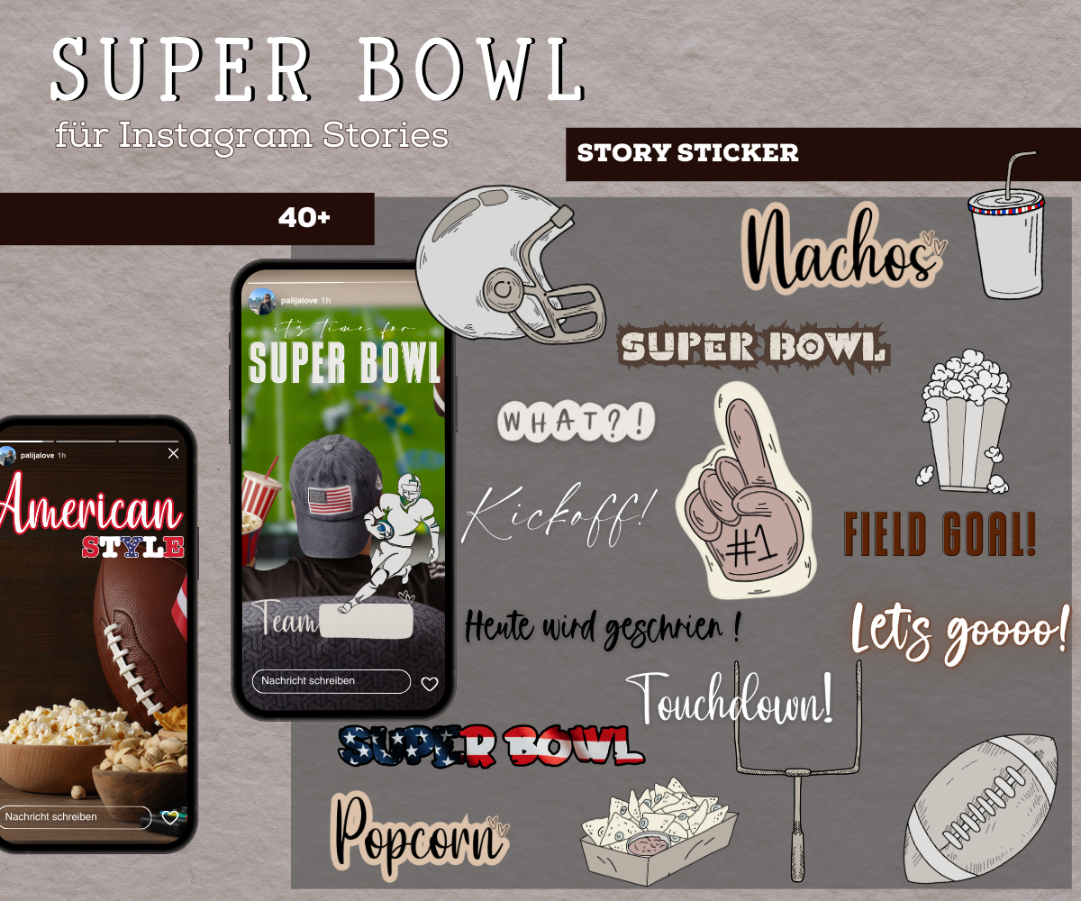 SUPER BOWL | 40+ STORY STICKER
