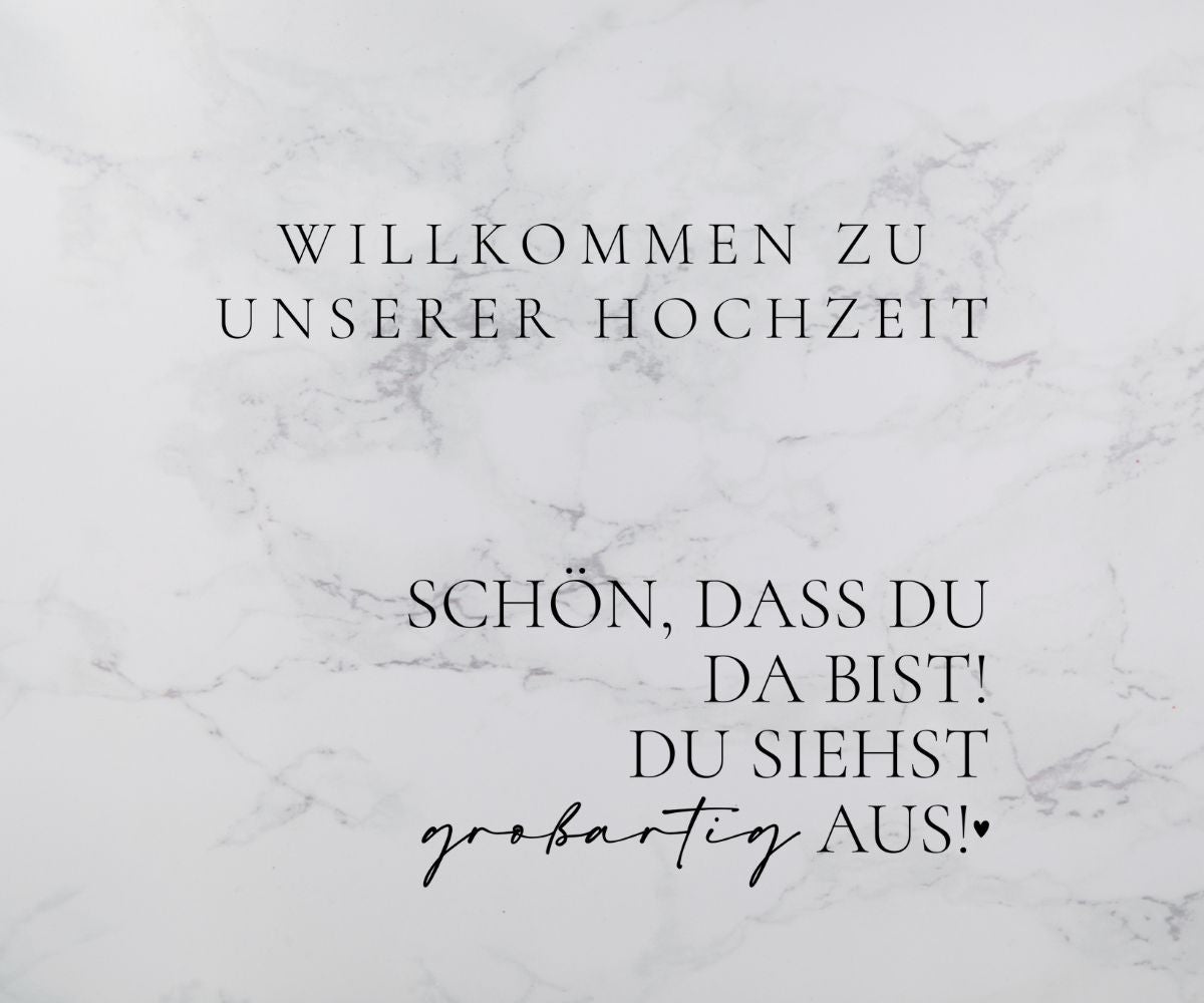 Willkommensgruß- WEDDING