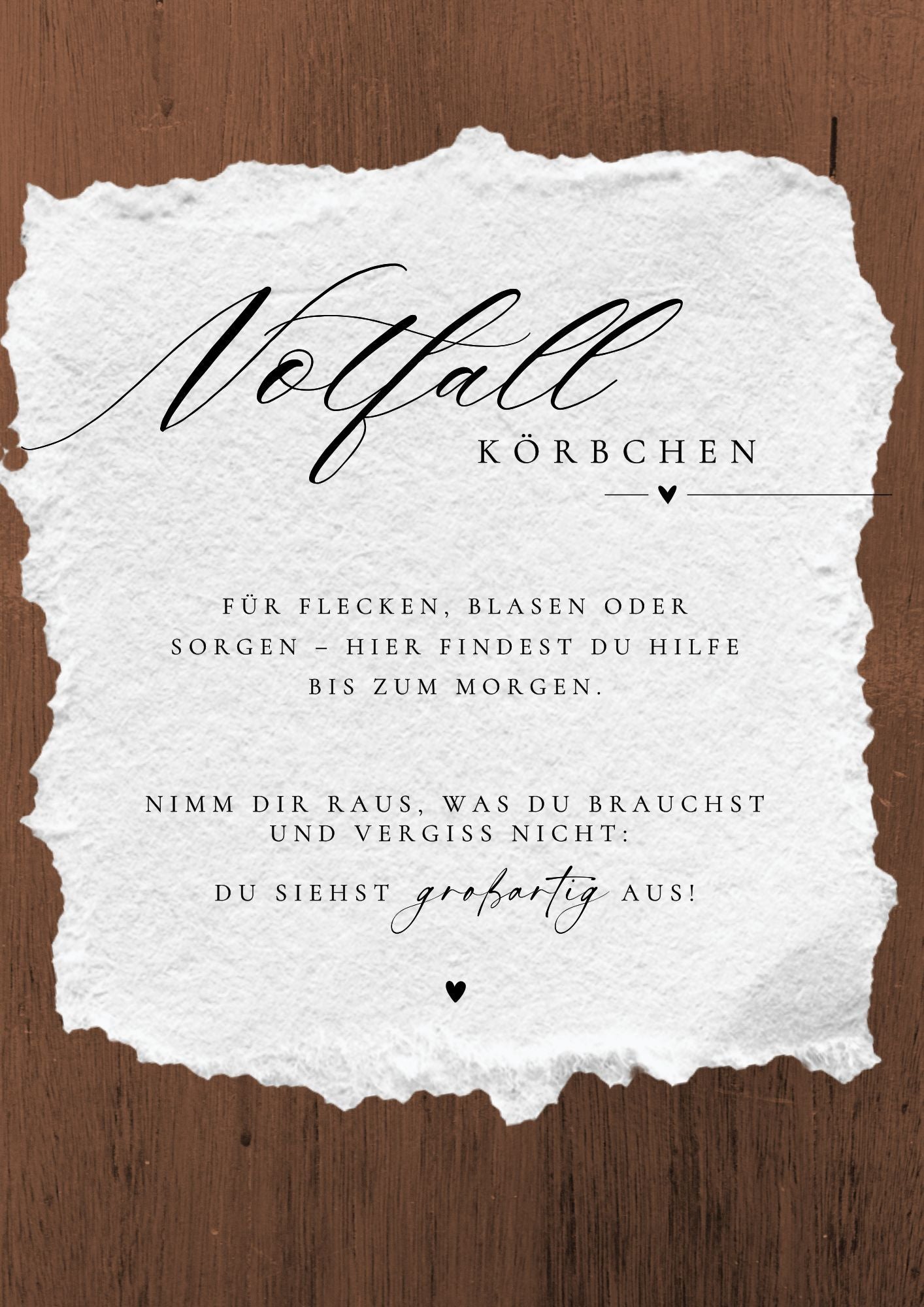 Notfall Körbchen- WEDDING