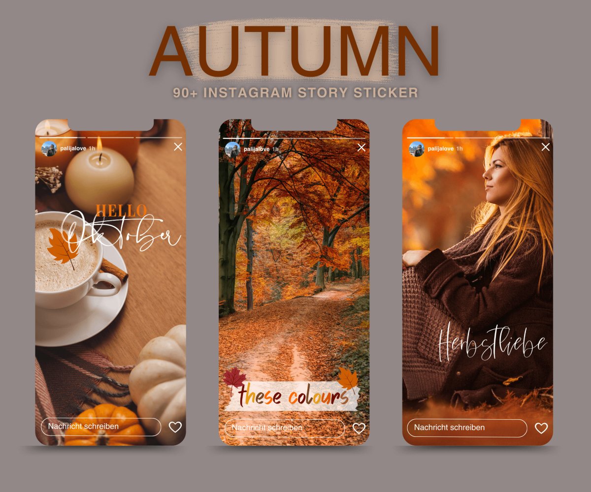 AUTUMN | 90+ STORY STICKER - palijalovedesign