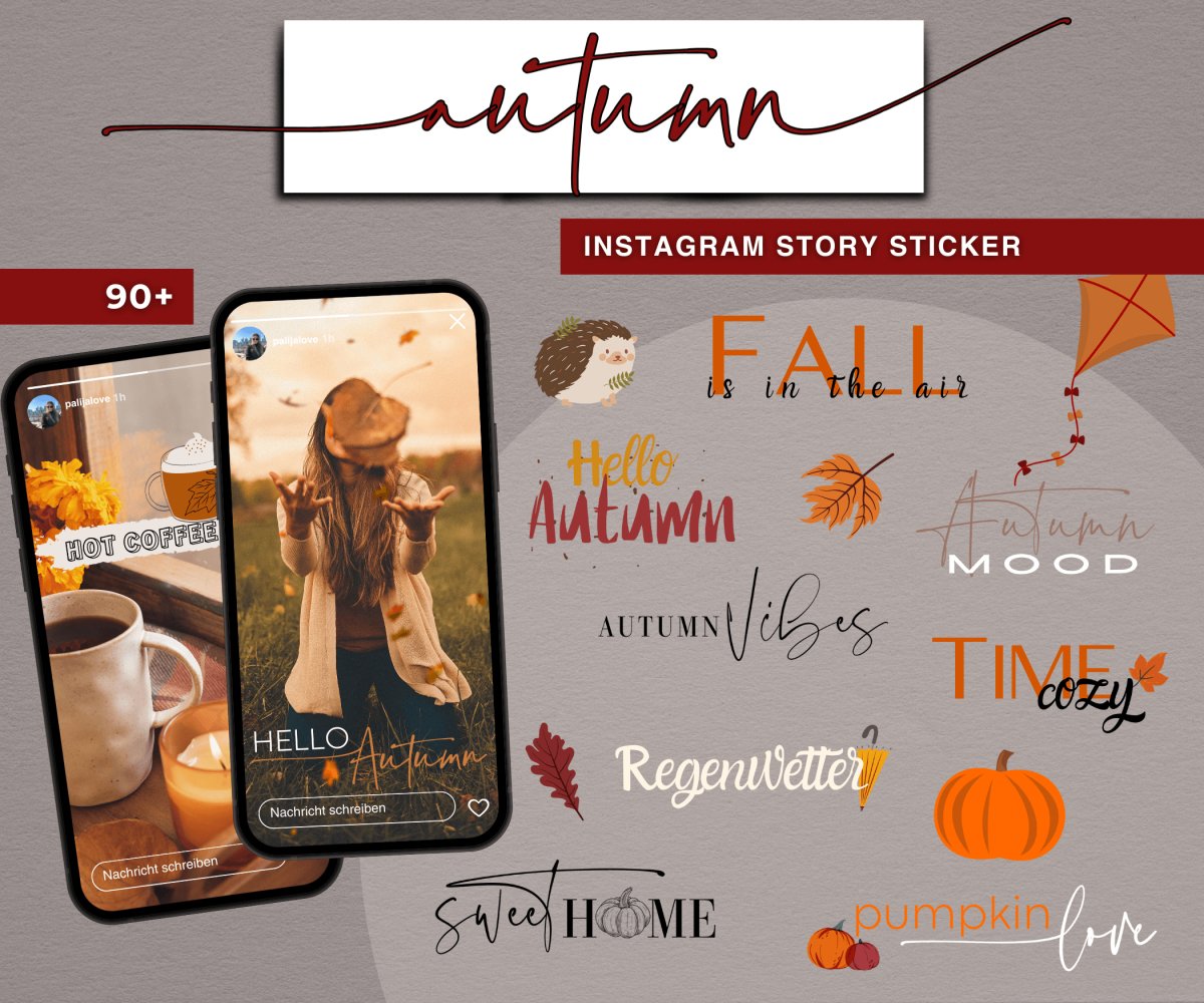 AUTUMN | 90+ STORY STICKER - palijalovedesign