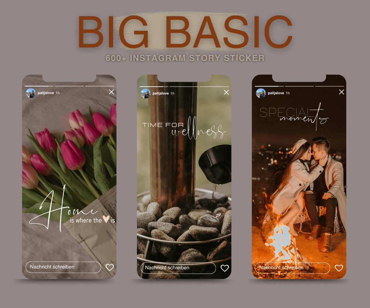 BIG BASIC | 600+ STORY STICKER - palijalovedesign