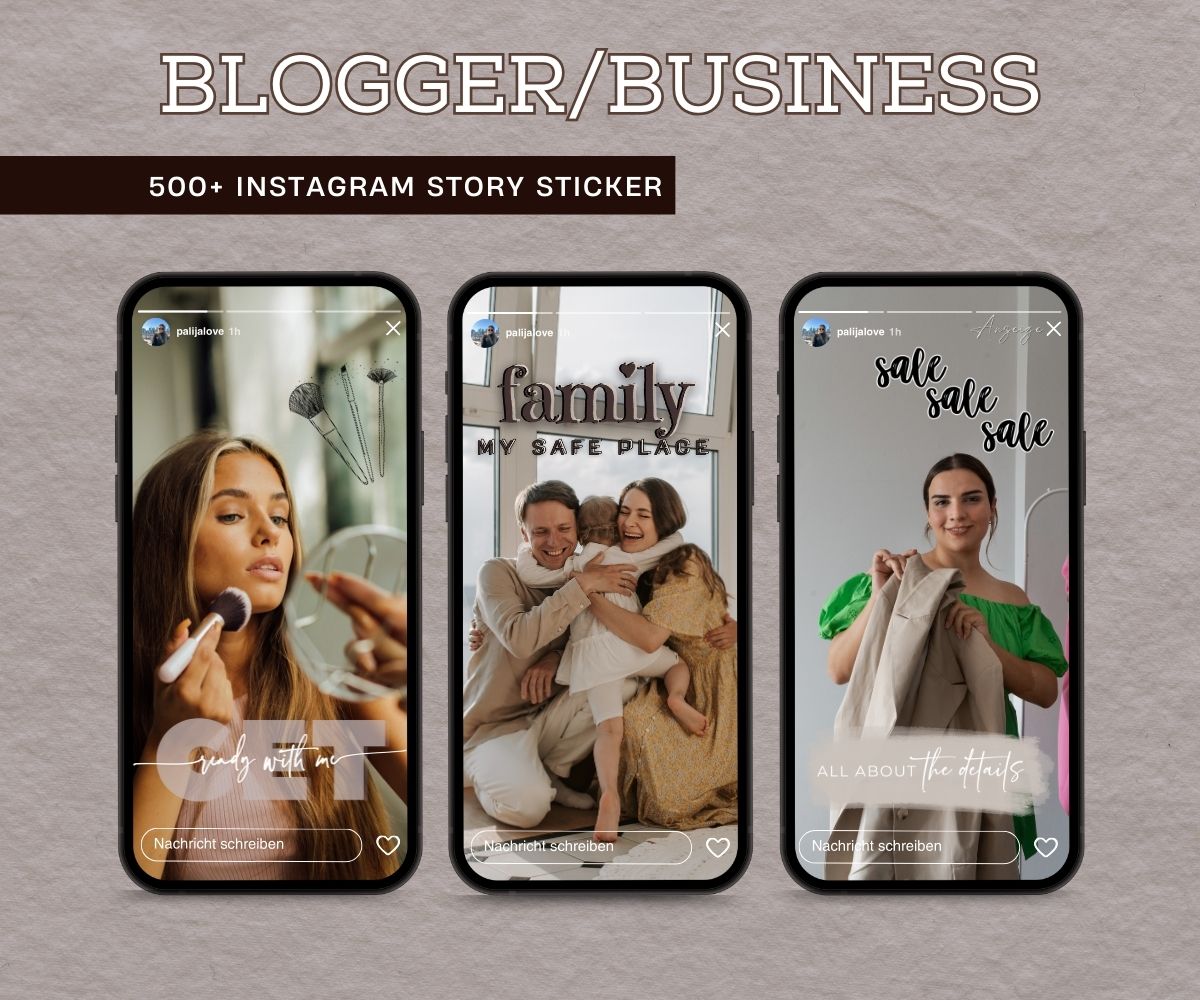 BLOGGER & BUSINESS | 500+ STORY STICKER - palijalovedesign
