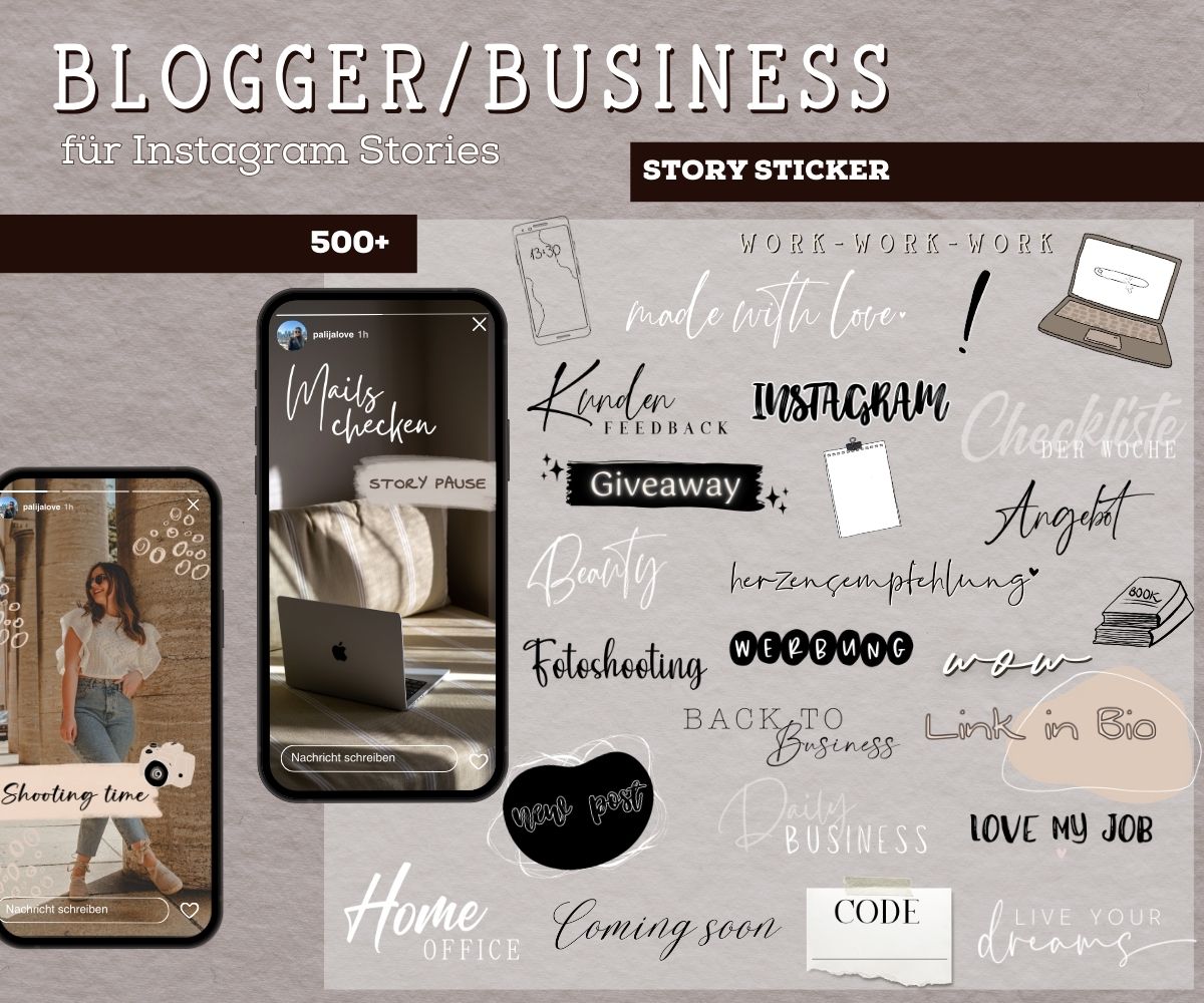 BLOGGER & BUSINESS | 500+ STORY STICKER - palijalovedesign