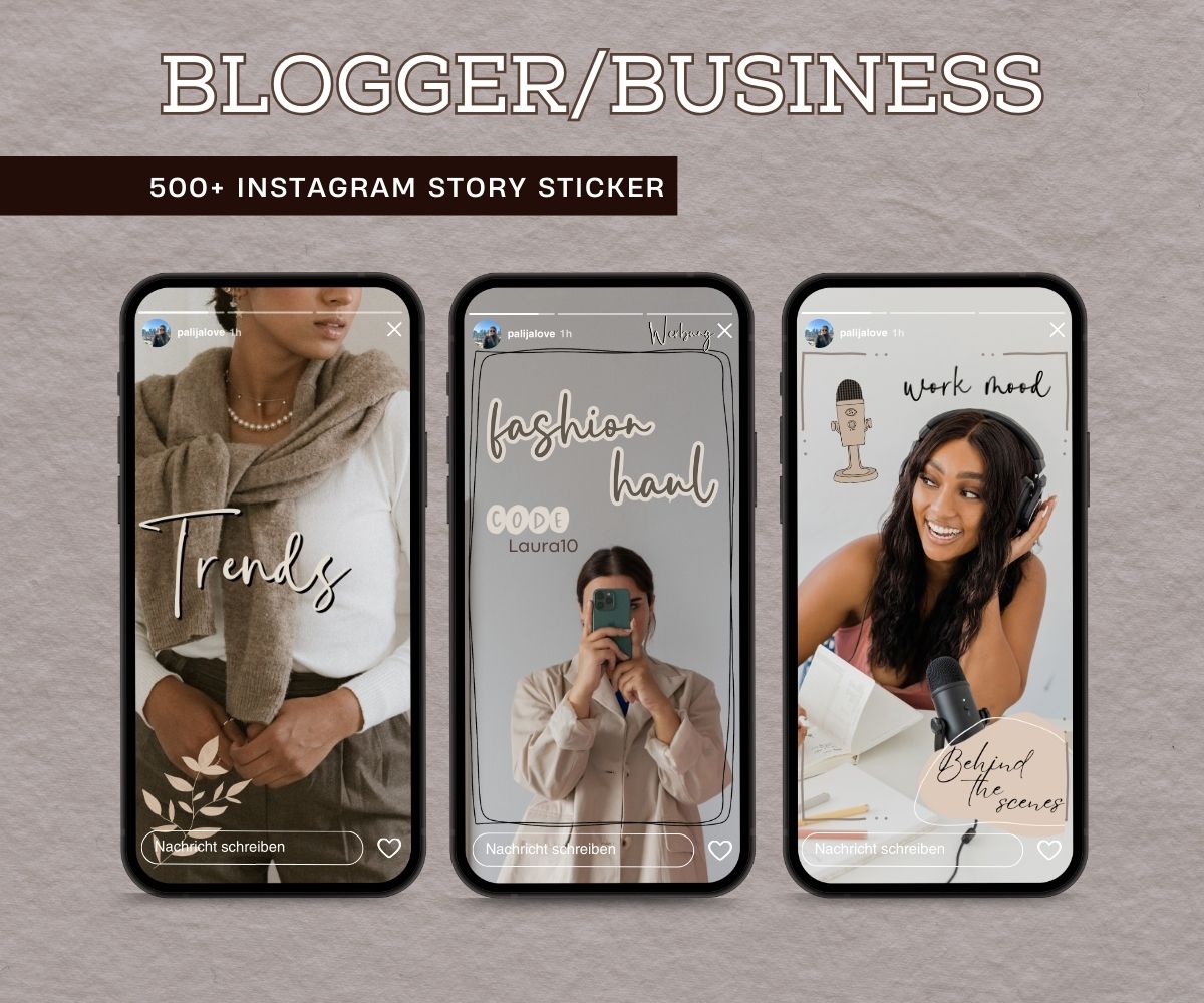 BLOGGER & BUSINESS | 500+ STORY STICKER - palijalovedesign