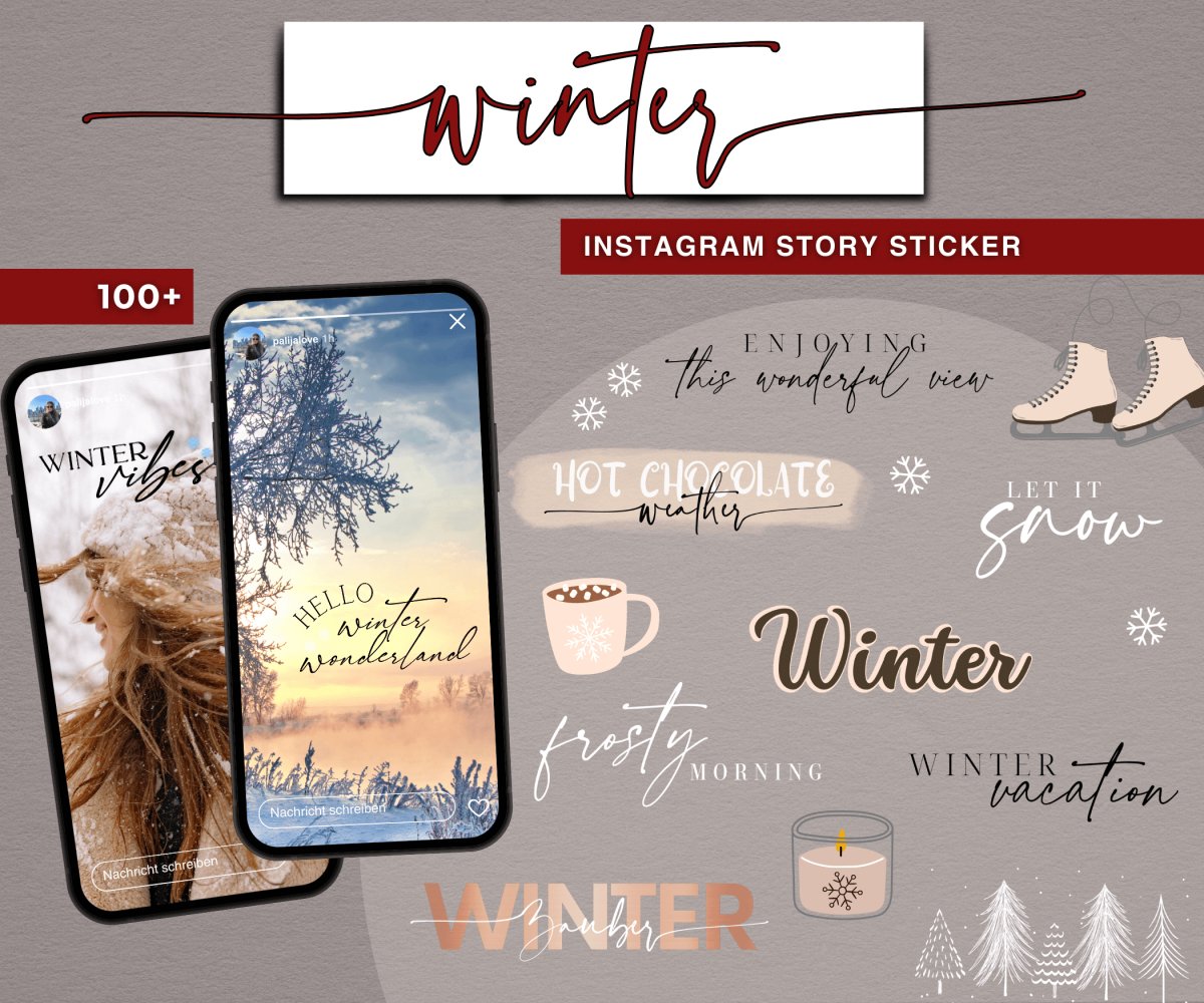 CHRISTMAS + WINTER BUNDLE | 300+ STORY STICKER - palijalovedesign