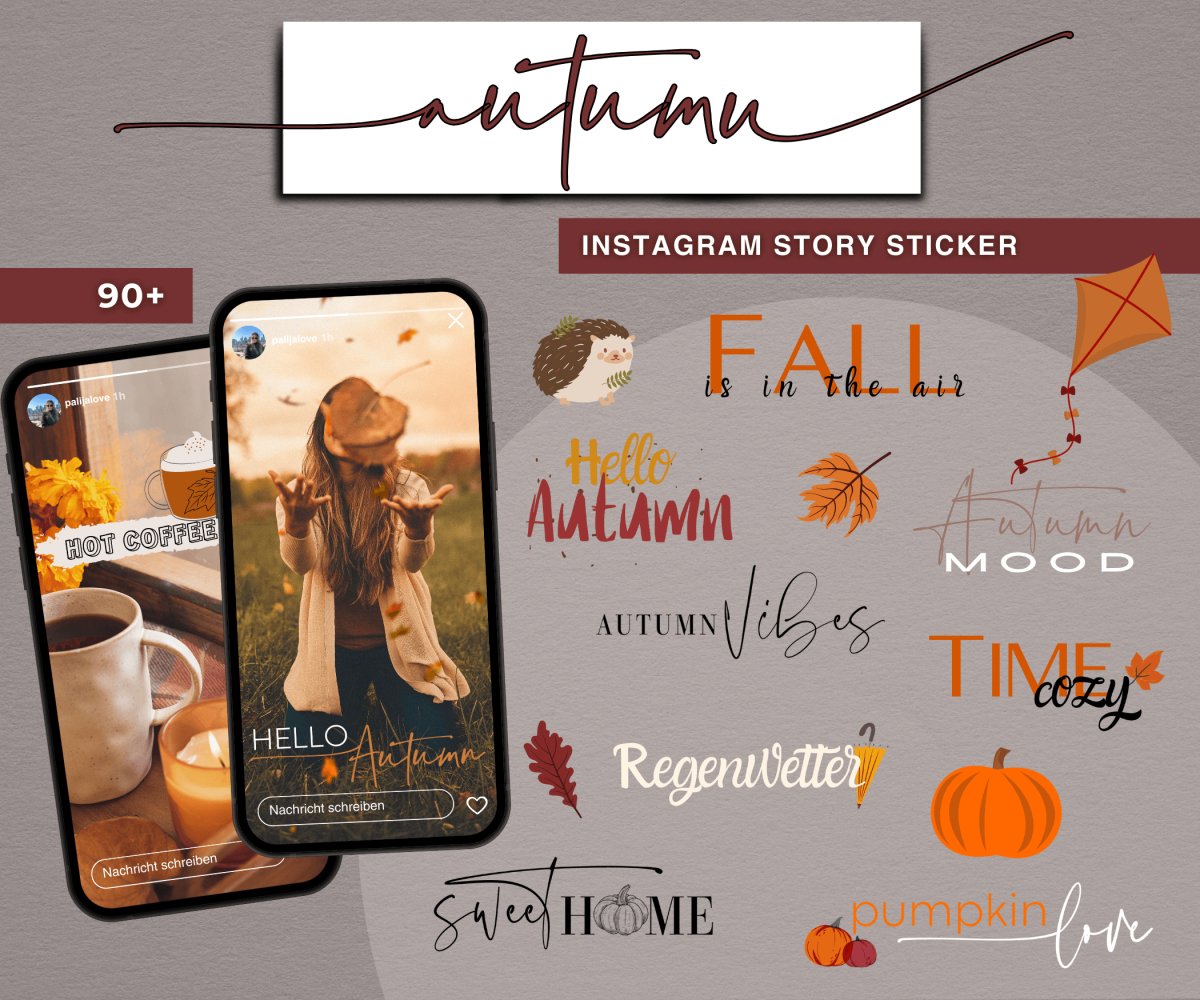 DIE 4 JAHRESZEITEN BUNDLE | 400+ STORY STICKER - palijalovedesign