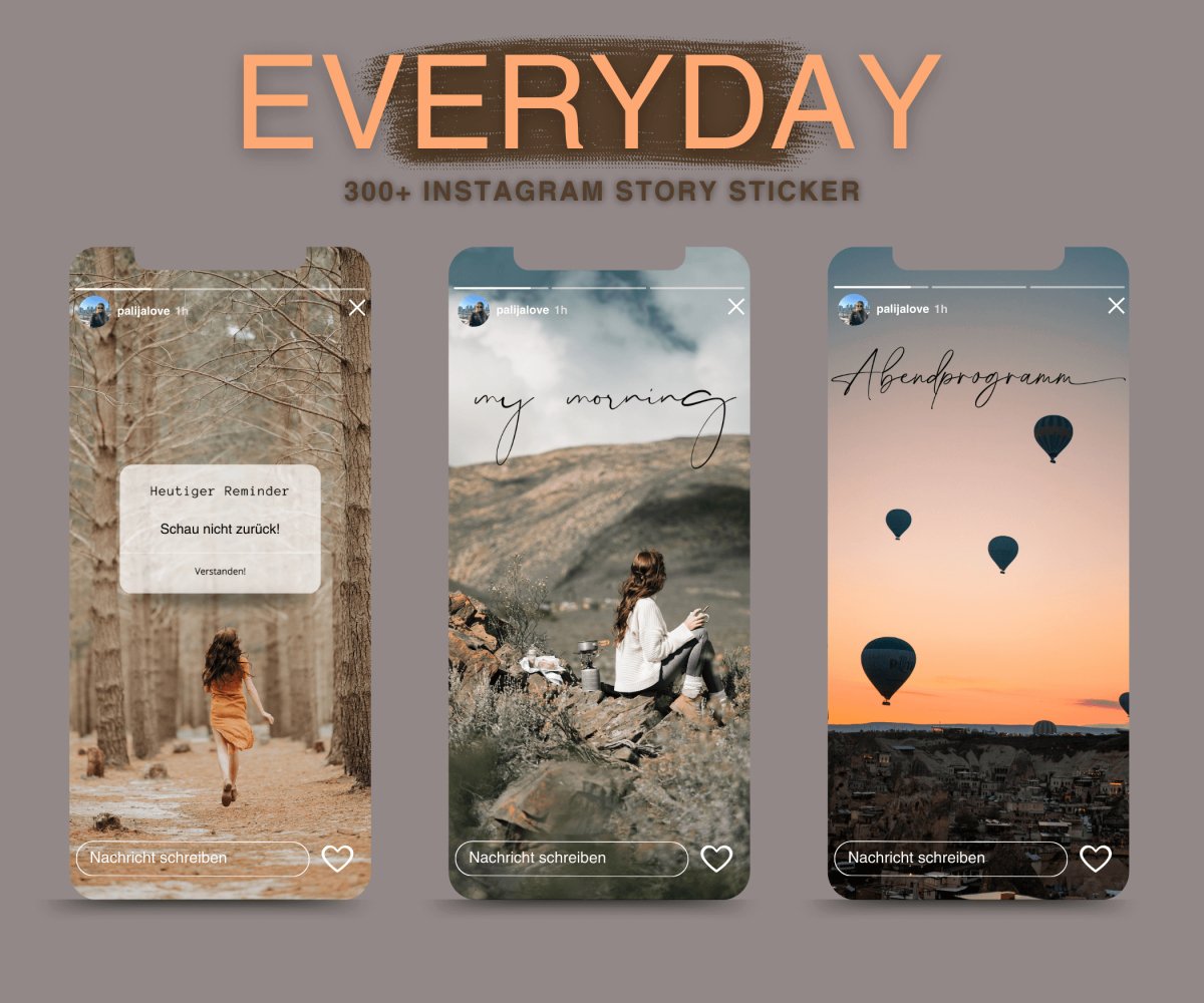 EVERYDAY | 300+ STORY STICKER - palijalovedesign