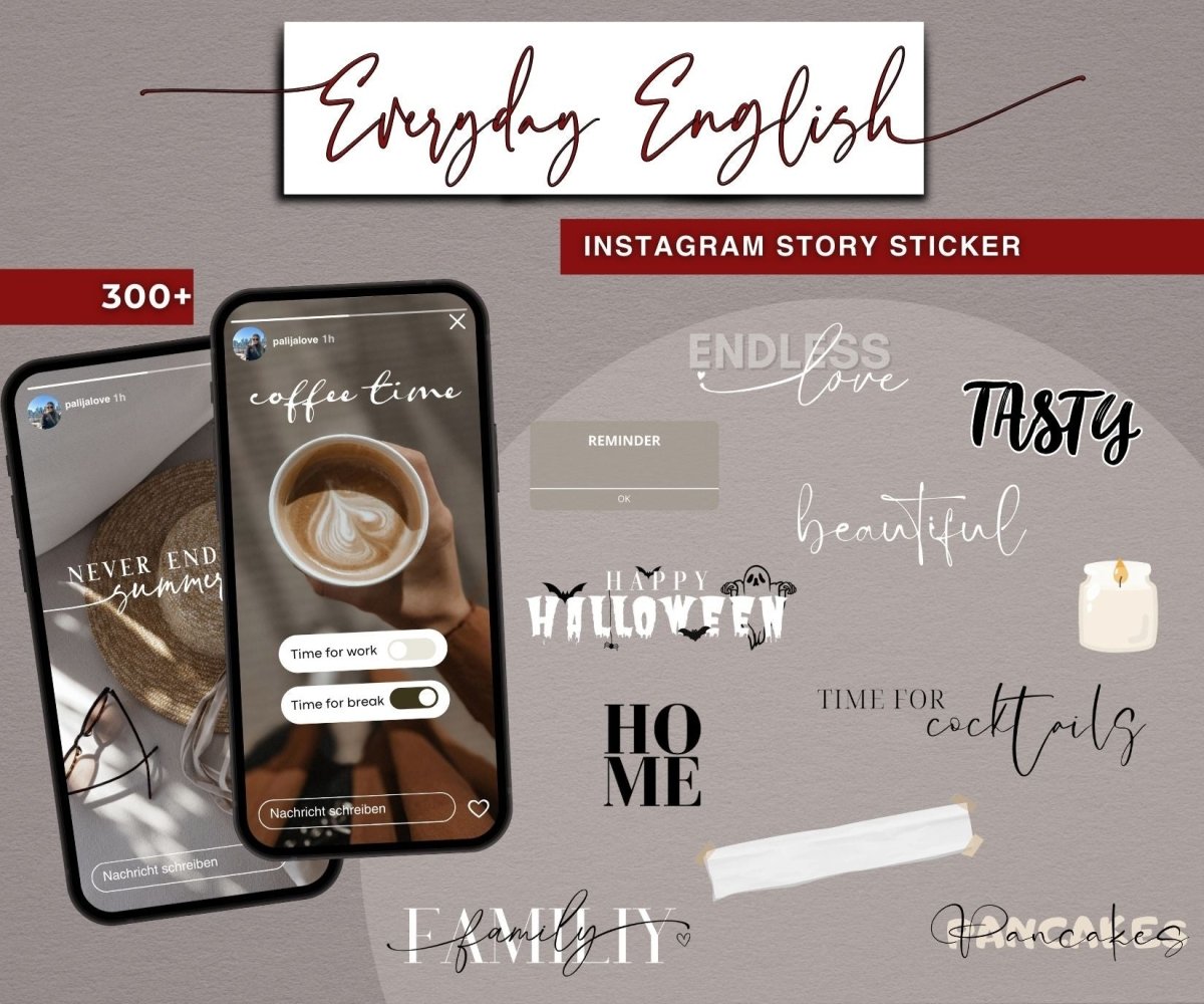 EVERYDAY ENGLISH | 300+ STORY STICKER - palijalovedesign