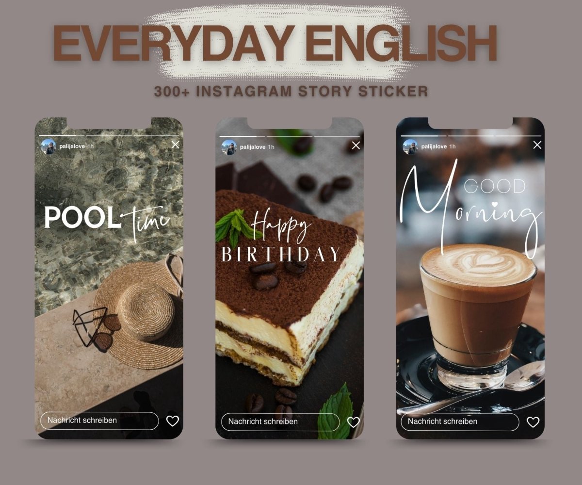 EVERYDAY ENGLISH | 300+ STORY STICKER - palijalovedesign