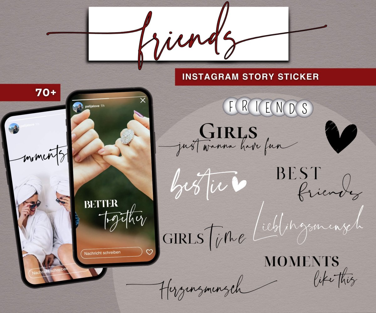 FRIENDS | 70+ STORY STICKER - palijalovedesign
