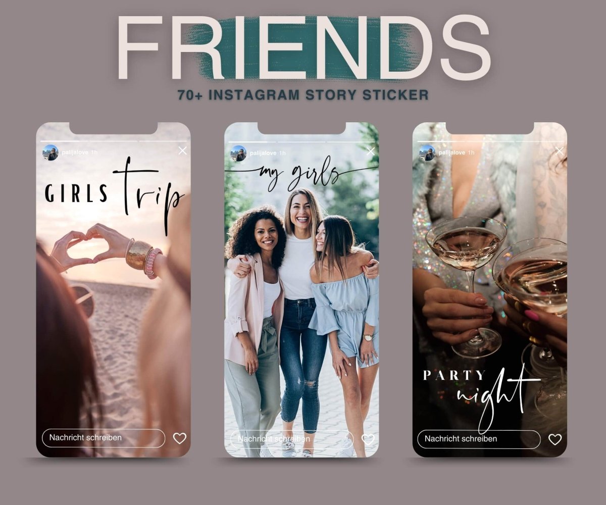 FRIENDS | 70+ STORY STICKER - palijalovedesign