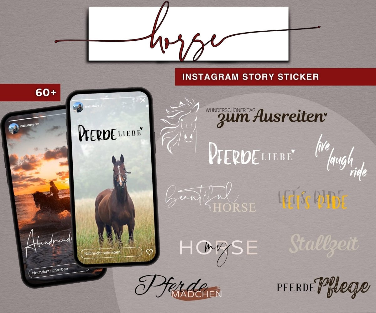 HORSE | 60+ STORY STICKER - palijalovedesign