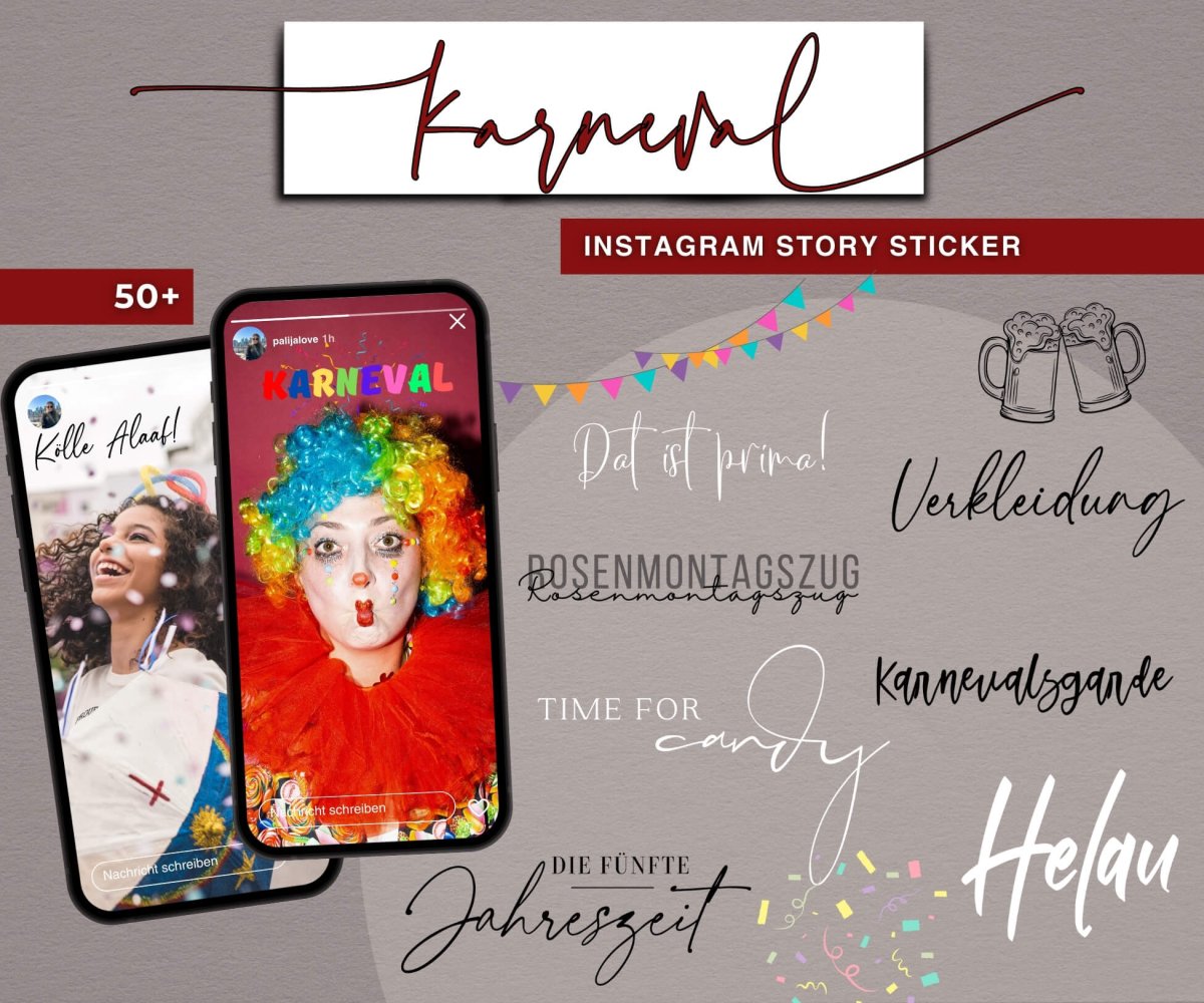KARNEVAL | 50+ STORY STICKER - palijalovedesign