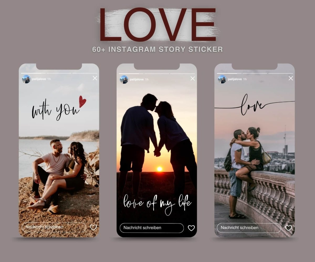 LOVE | 60+ STORY STICKER - palijalovedesign