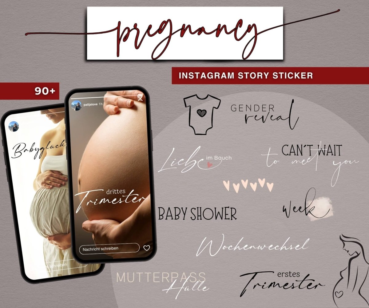 PREGNANCY | 90 STORY STICKER - palijalovedesign