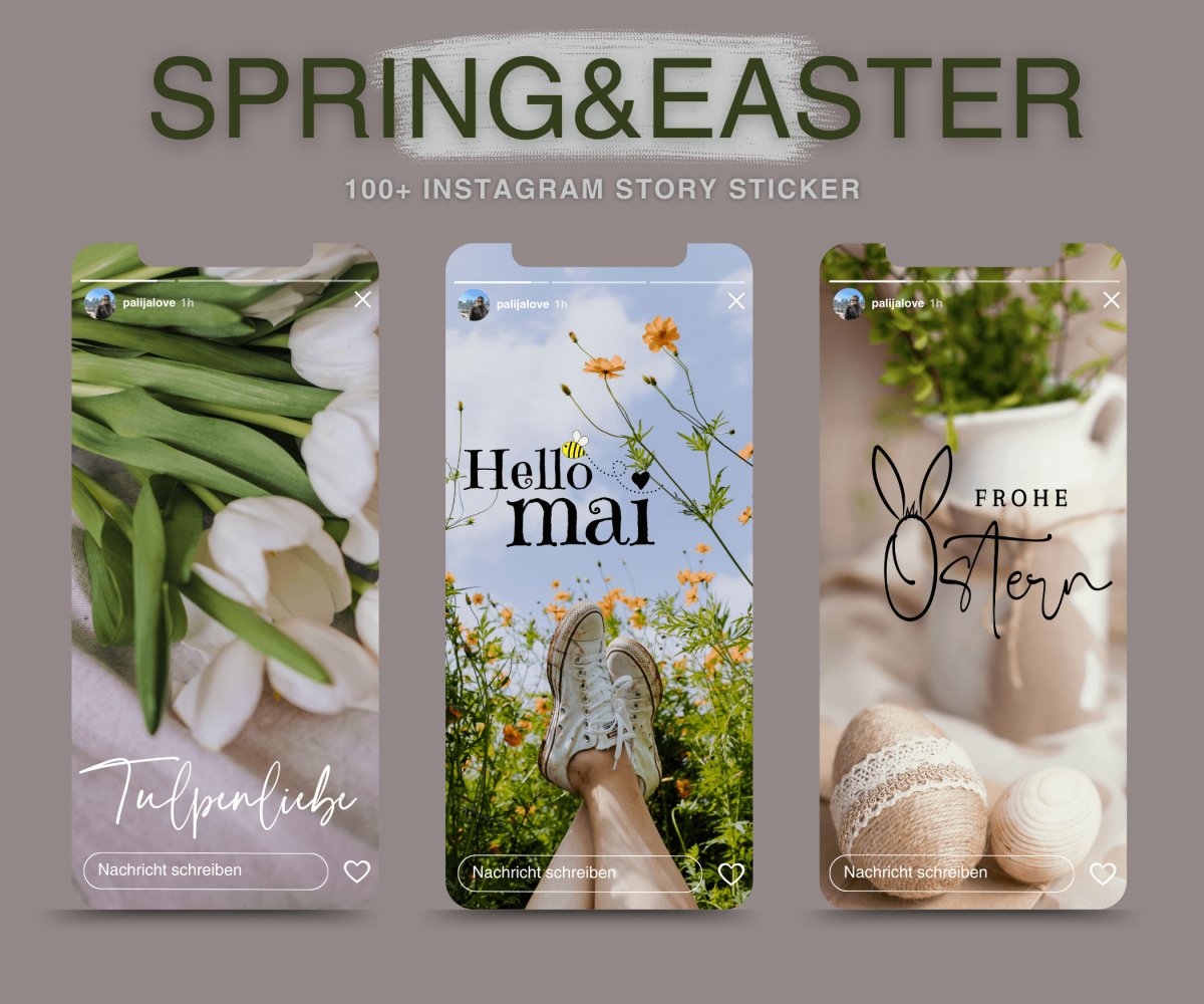 SPRING & EASTER | 100+ STORY STICKER - palijalovedesign