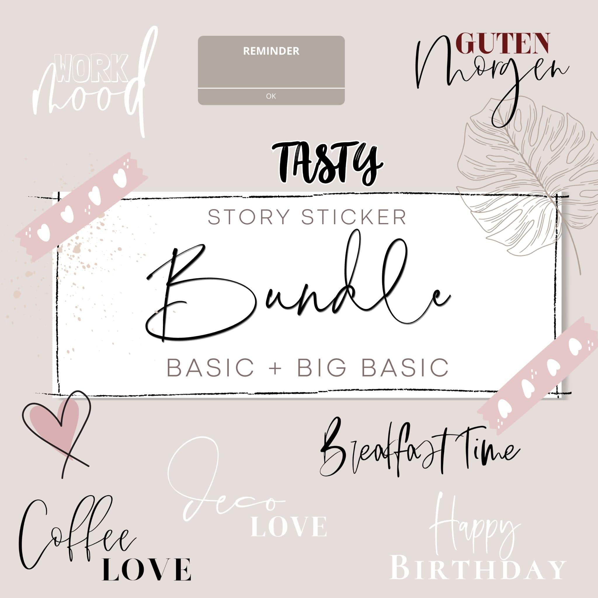 BIG BASIC + BASIC BUNDLE | 800+ STORY STICKER - palijalovedesign
