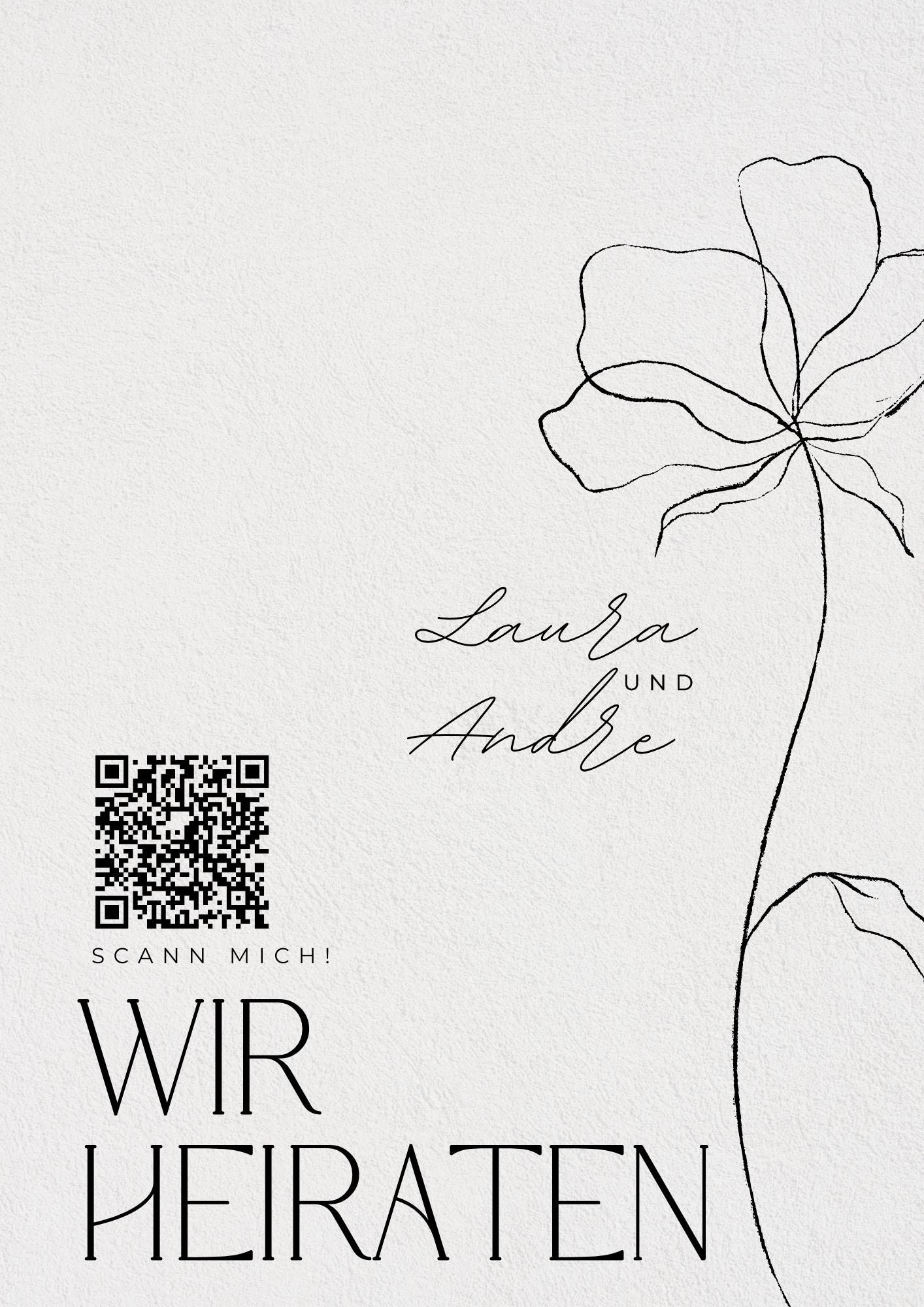 Hochzeitseinladungskarten- Personalisierbar mit deinem Text