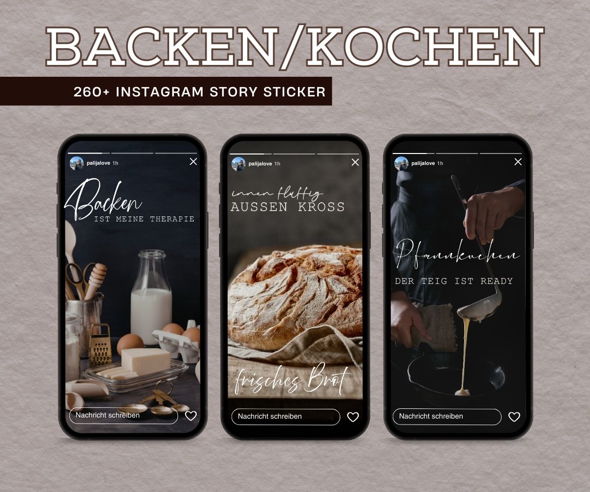 BACKEN/KOCHEN | 260+ STORY STICKER