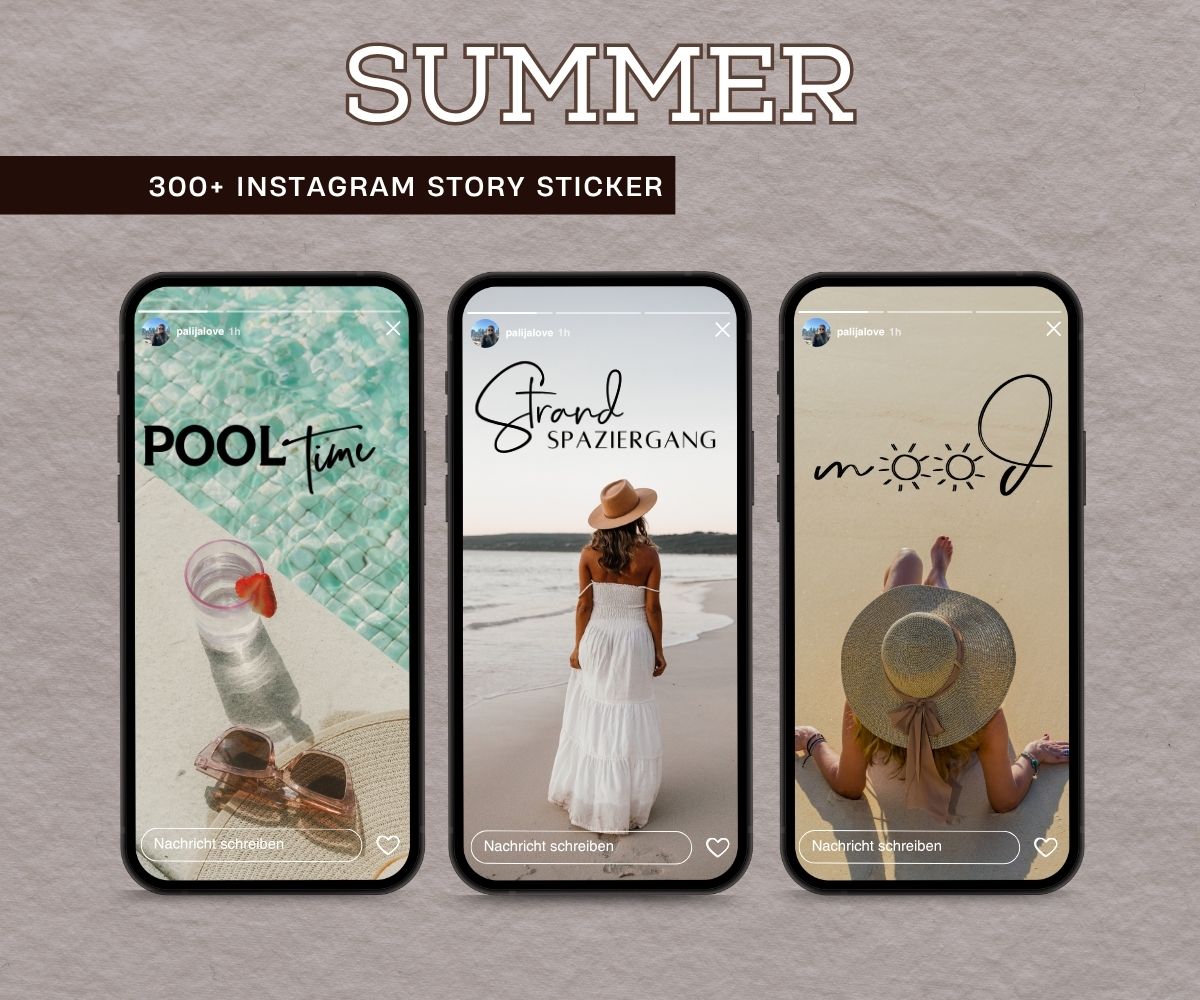 SUMMER | 300+ STORY STICKER