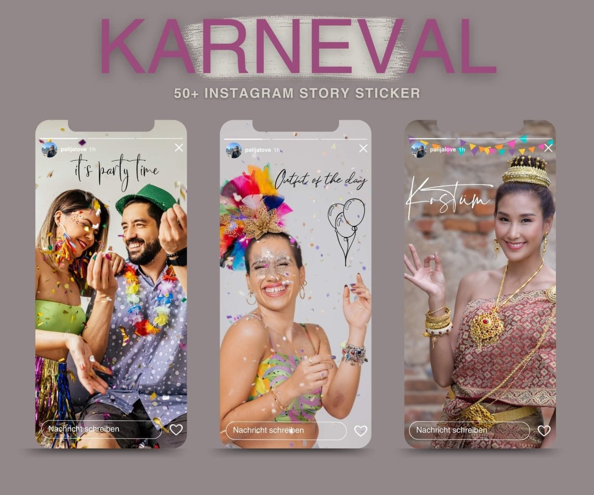 KARNEVAL | 50+ STORY STICKER - palijalovedesign