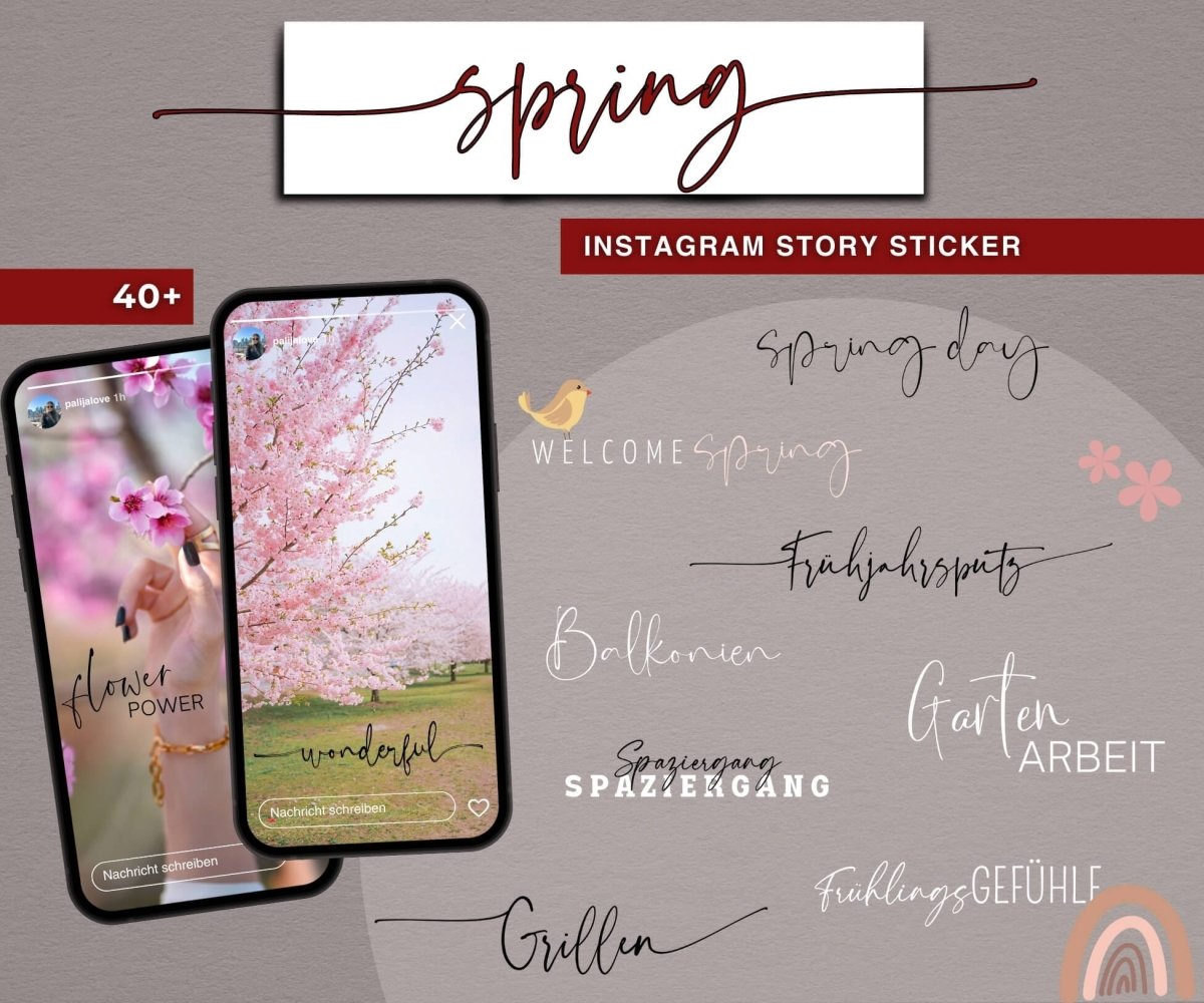 SPRING | 40+ STORY STICKER - palijalovedesign
