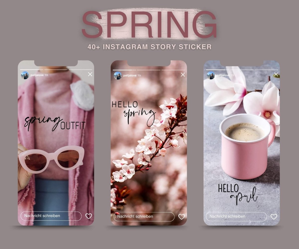 SPRING | 40+ STORY STICKER - palijalovedesign