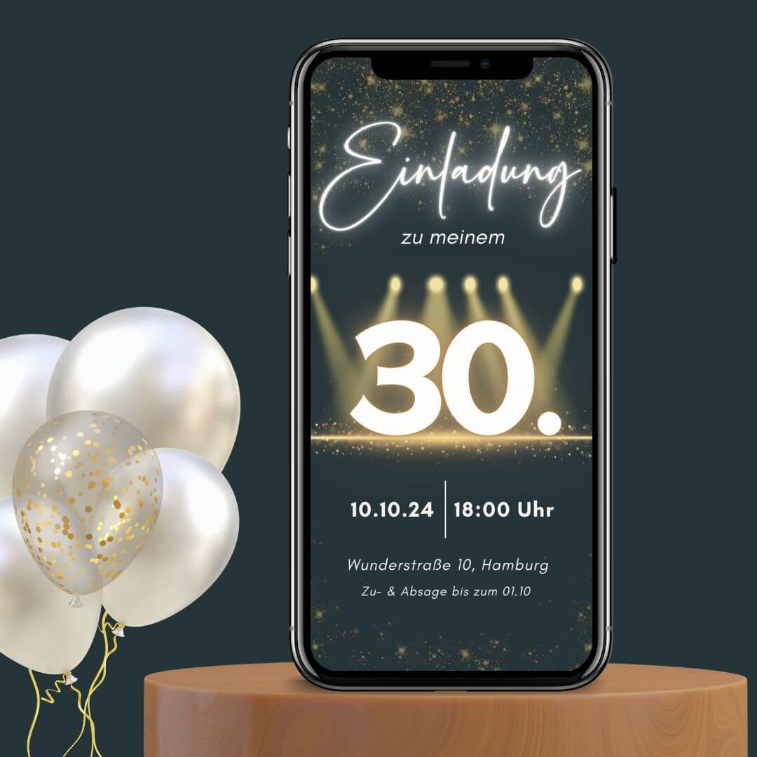 "STAGE" Geburtstag | E - CARD - palijalovedesign