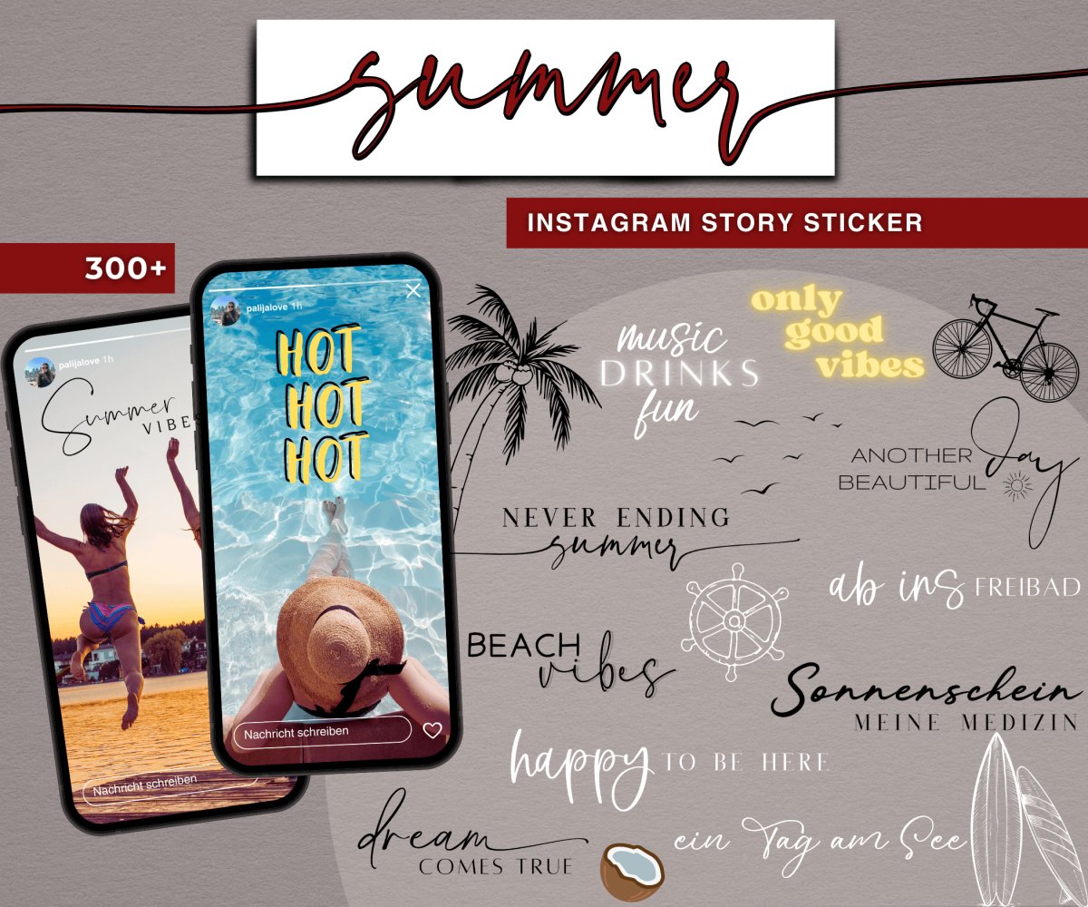 SUMMER | 300+ STORY STICKER - palijalovedesign