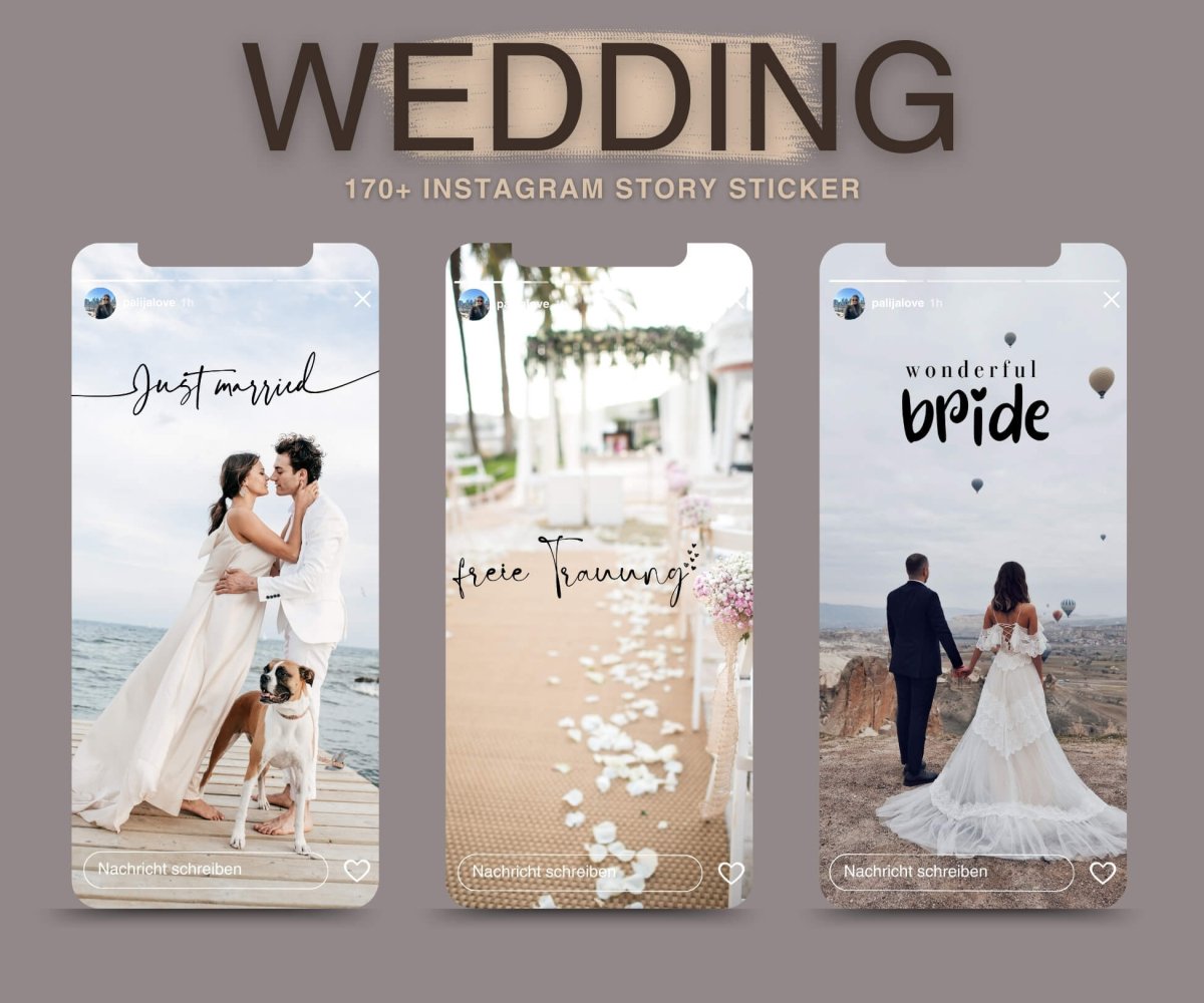 WEDDING | 170+ STORY STICKER - palijalovedesign